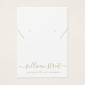 金ゴールドタイポグラフィイヤリングネックレスディスプレイカード (正面)