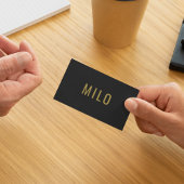 金ゴールドタイポグラフィクラスエレガントプロフェッショナル 名刺