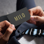 金ゴールドタイポグラフィクラスエレガントプロフェッショナル 名刺