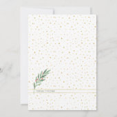 金ゴールドタイポグラフィクリスマス結婚式招待状 シーズンカード (裏面)