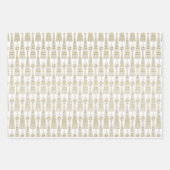 金ゴールドタイポグラフィクリスマス ラッピングペーパーシート (正面)