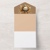 金ゴールドタイポグラフィハッピーニューイヤー2025 オールインワン招待状 (内側)