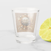 金ゴールドタイポグラフィハッピーニューイヤー2025 ショットグラス (裏面)