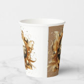 金ゴールドタイポグラフィハッピーニューイヤー2025 紙コップ (右)