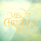 金ゴールドタイポグラフィメリークリスマス ウィンドウサイン (シート3)