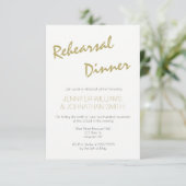 金ゴールドタイポグラフィリハーサル夕食招待状 招待状 (スタンド正面)