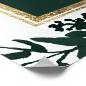 金ゴールドタイポグラフィリーフ雪エレガント冬の歓迎 ポスター (角)