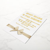 金ゴールドタイポグラフィ結婚フォイル招待状 箔招待状 (回転した状態)