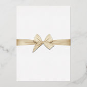 金ゴールドタイポグラフィ結婚フォイル招待状 箔招待状 (裏面)