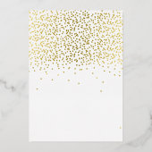 金ゴールドタイポグラフィ結婚フォイル招待状 箔招待状 (裏面)