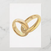 金ゴールドタイポグラフィ結婚フォイル招待状 箔招待状 (裏面)