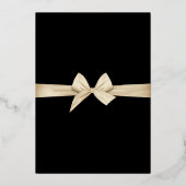 金ゴールドタイポグラフィ結婚フォイル招待状 箔招待状 (裏面)