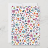 金ゴールドタイポグラフィ結婚フローラのリハーサルディナー 招待状 (裏面)