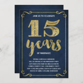 金ゴールドタイポグラフィ |ホイフェイクル15周年記念 招待状 (正面/裏面)