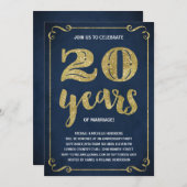 金ゴールドタイポグラフィ |ホイフェイクル20周年記念 招待状 (正面/裏面)