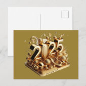 金ゴールドタイポグラフィ ポストカード (正面/裏面)