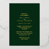 金ゴールドタイポグラフィAll-in-1モノクロ結婚ズ 箔招待状 (正面)