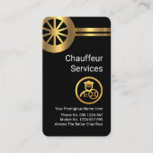 金ゴールドタイヤの下部走行駆動 名刺 (正面)