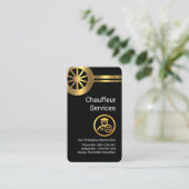 金ゴールドタイヤの下部走行駆動 名刺 (スタンド正面)