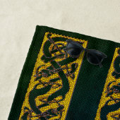 金ゴールドタイルケルト結び目模様ドラゴンハウンズ ビーチタオル (インサイチュ)