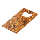 金ゴールドタイルパターン クレジットカード栓抜き (裏面アングル)