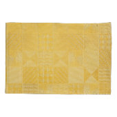 金ゴールドタイル：テクススタイリッシュチャ背景 枕カバー (裏面)