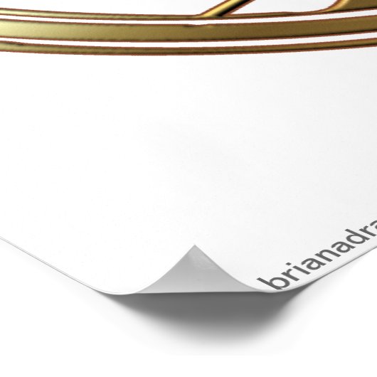 金ゴールドタウラス〔占星術の〕十二宮図ブルアストロロジーサイン ポスター (角)