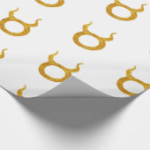 金ゴールドタウラス〔占星術の〕十二宮図星占い徴候 ラッピングペーパー (角)