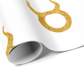 金ゴールドタウラス〔占星術の〕十二宮図星占い徴候 ラッピングペーパー (ロールコーナー)