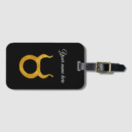 金ゴールドタウロス占星術サインカスタム ラゲッジタグ