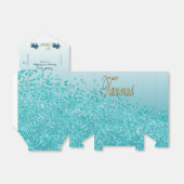 金ゴールドタウロス&ティール(緑がかった色)ブルーグリッター誕生日 フェイバーボックス (折り畳みなし)