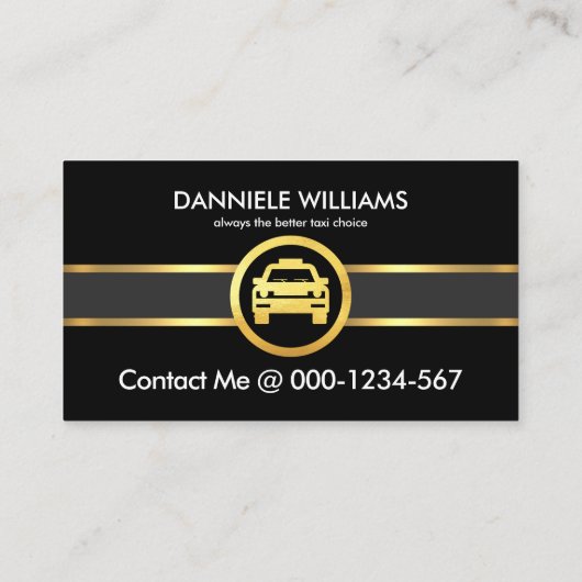 金ゴールドタクシーの運行 名刺 (裏面)