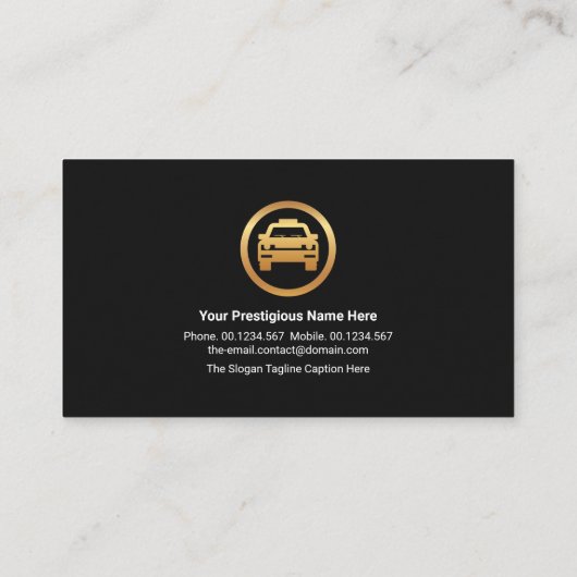 金ゴールドタクシーサ縁どイネージ 名刺 (裏面)