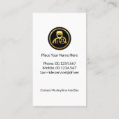 金ゴールドタクシー運転手Medallion Chauffeur 名刺 (裏面)