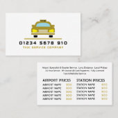 金ゴールドタクシーCabロゴ、価格表 名刺 (正面/裏面)