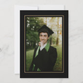 金ゴールドタッセルパーティー卒業招待状フォトカード セーブザデート (裏面)