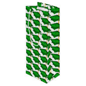 金ゴールドタッセル付きグリーン目盛りキャップ ワインギフトバッグ (裏面アングル)