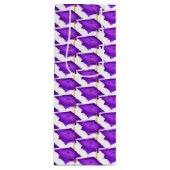 金ゴールドタッセル付き紫色の目盛りキャップ ワインギフトバッグ (正面)