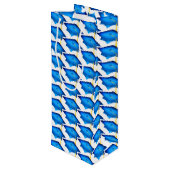 金ゴールドタッセル付き青い卒業キャップ ワインギフトバッグ (裏面アングル)