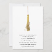 金ゴールドタッセル卒業パーティフォトカスタム 招待状 (正面)