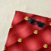 金ゴールドタフテカスタムッド文字レッドビーチタオル ビーチタオル (インサイチュ)