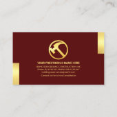 金ゴールドタブ付き金ゴールド手書きツール 名刺 (裏面)