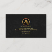 金ゴールドタブ黒大理石グランジ運転手 名刺 (裏面)