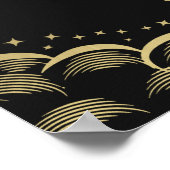 金ゴールドタロットカード結婚のウェルカムサイン ポスター (角)