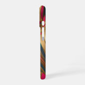 金ゴールドターコイズとRubyスプラッシュ iPhone 16ケース (左側面)