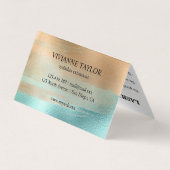 金ゴールドターコイズの点滅名刺 名刺 (裏面)