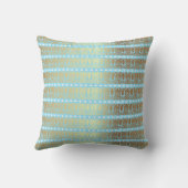 金ゴールドターコイズアクアマリンブルーメタリック王室のVip クッション (裏面)