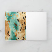 金ゴールドターコイズブラックアニマルプリント カード (内部)