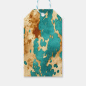 金ゴールドターコイズブラックアニマルプリント ギフトタグ (裏面)