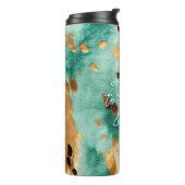 金ゴールドターコイズブラックアニマルプリント タンブラー (回転左)